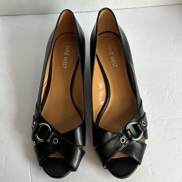 Nine West Adrio Peeptoe Wedge Pumps  Women’s Size 7 - Picture 2 of 8